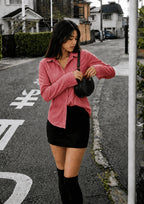 Women’s Checked Lace-Up Fitted Shirt