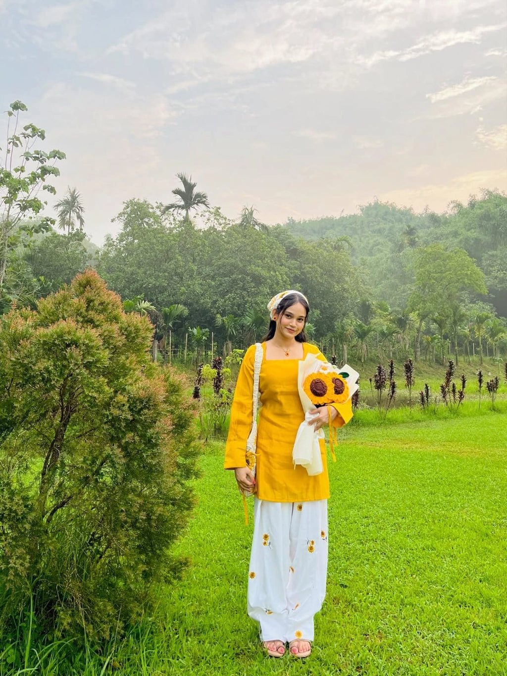 Sunshine Muse Yellow Kurta Pant Set