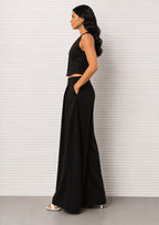 Women Linen Wide Leg Classy Pants