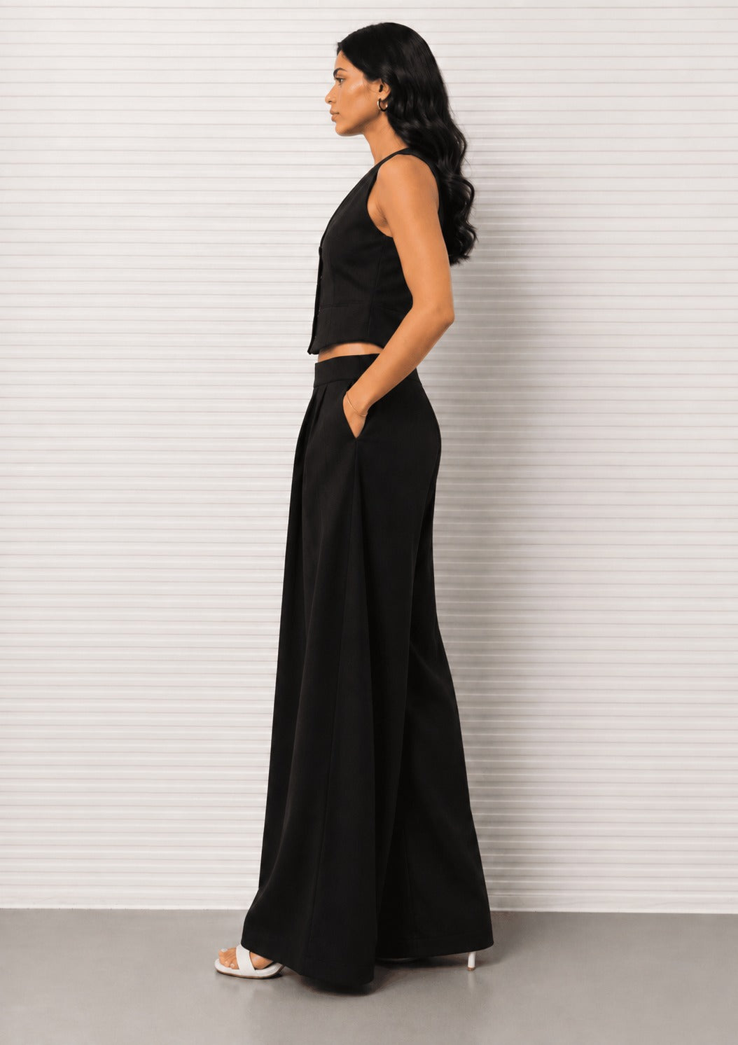 Women Linen Wide Leg Classy Pants