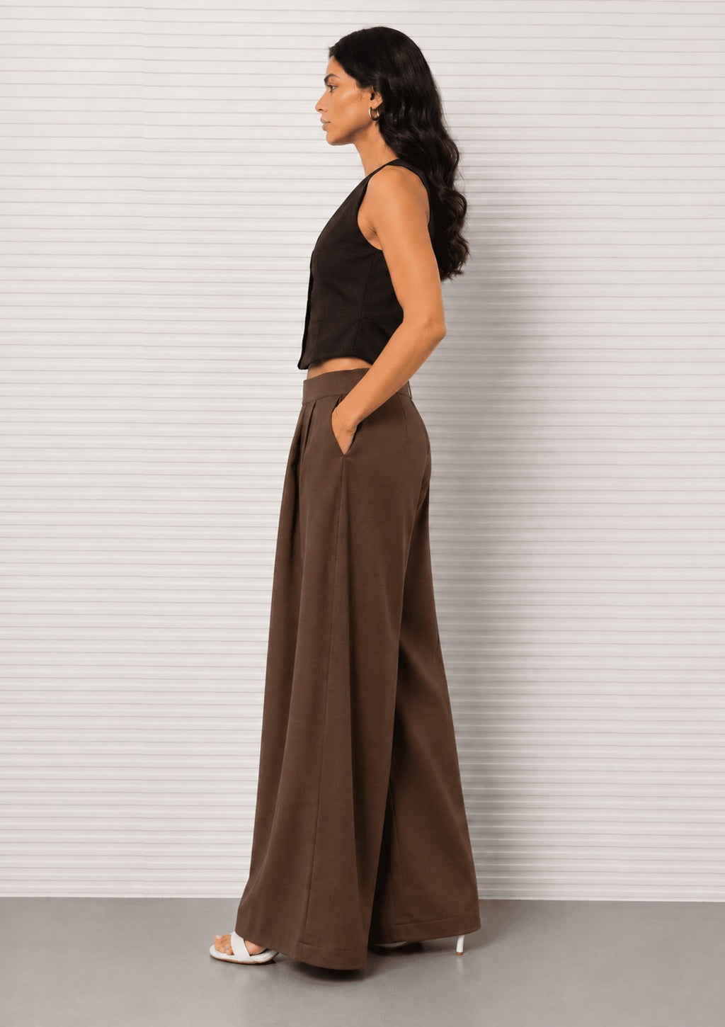 Women Linen Wide Leg Classy Pants