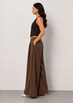Women Linen Wide Leg Classy Pants