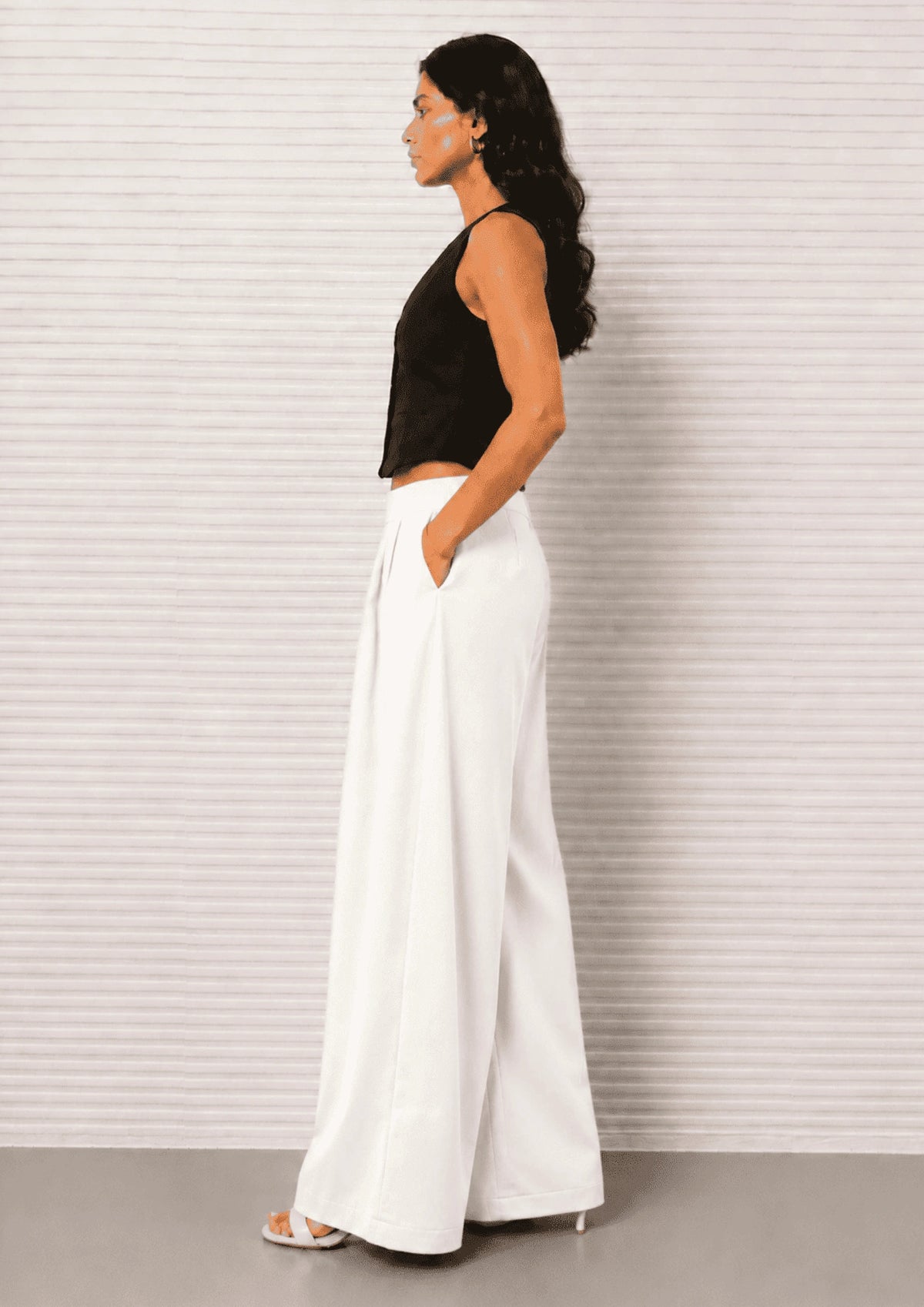 Women Linen Wide Leg Classy Pants