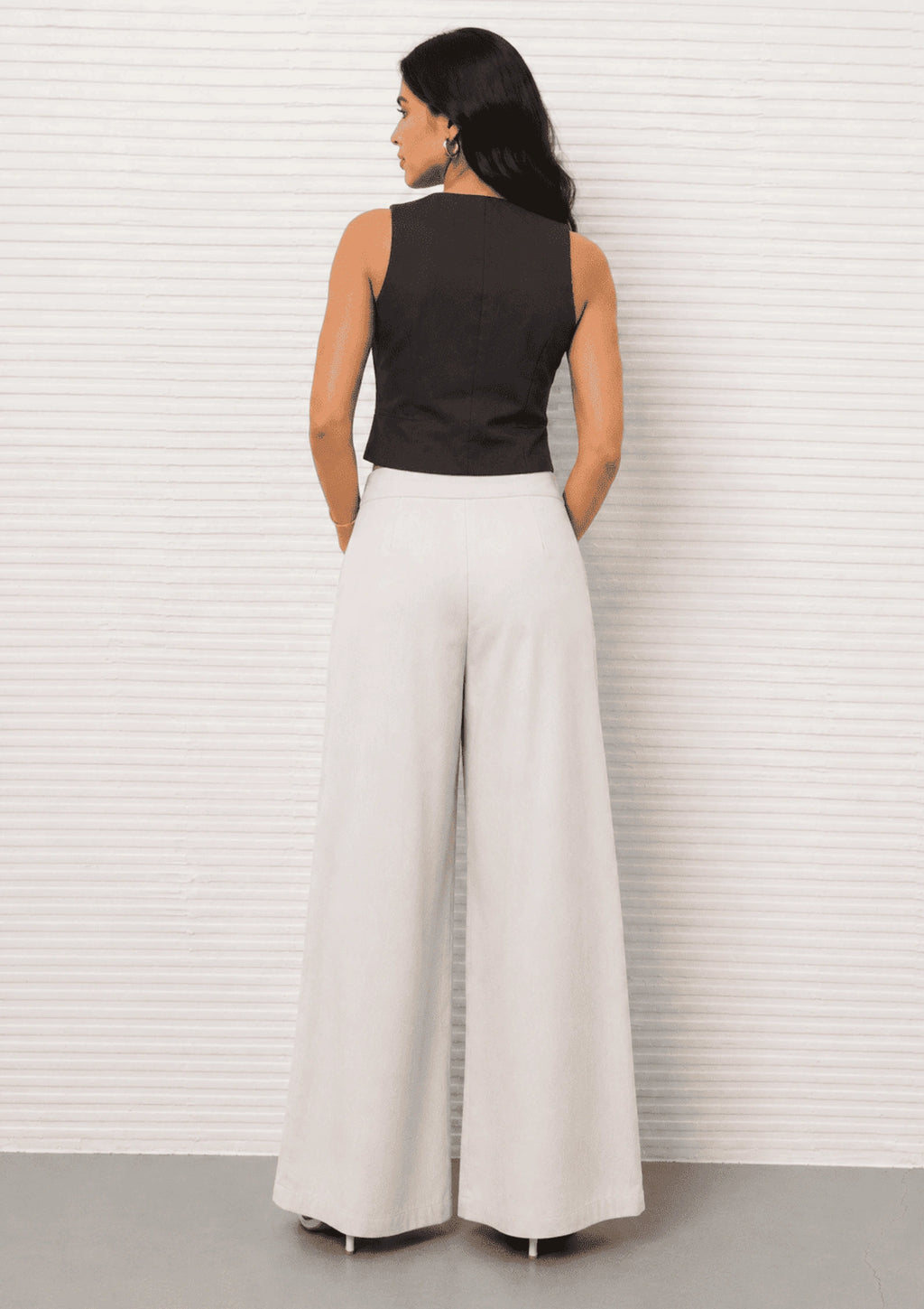 Women Linen Wide Leg Classy Pants